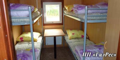Скільки людей розміститься в одному вагончику побутівці